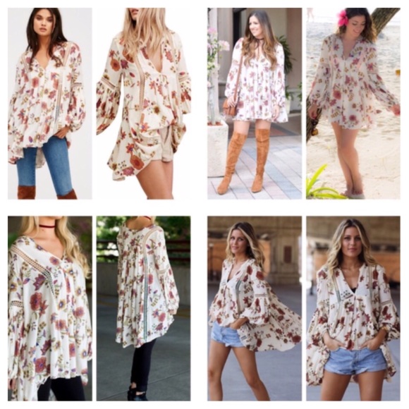 Free People Just The Two Of Us Printed Tunic. NWT. - Picture 2 of 7